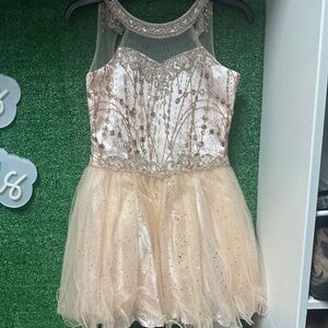 Girls Short Halter Glitter Dress by Cinderella Couture 5090